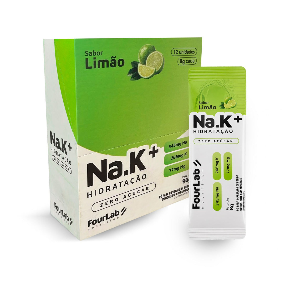 NaK+ FourLab Hidratação Display 12 Sachês | Universo Esporte