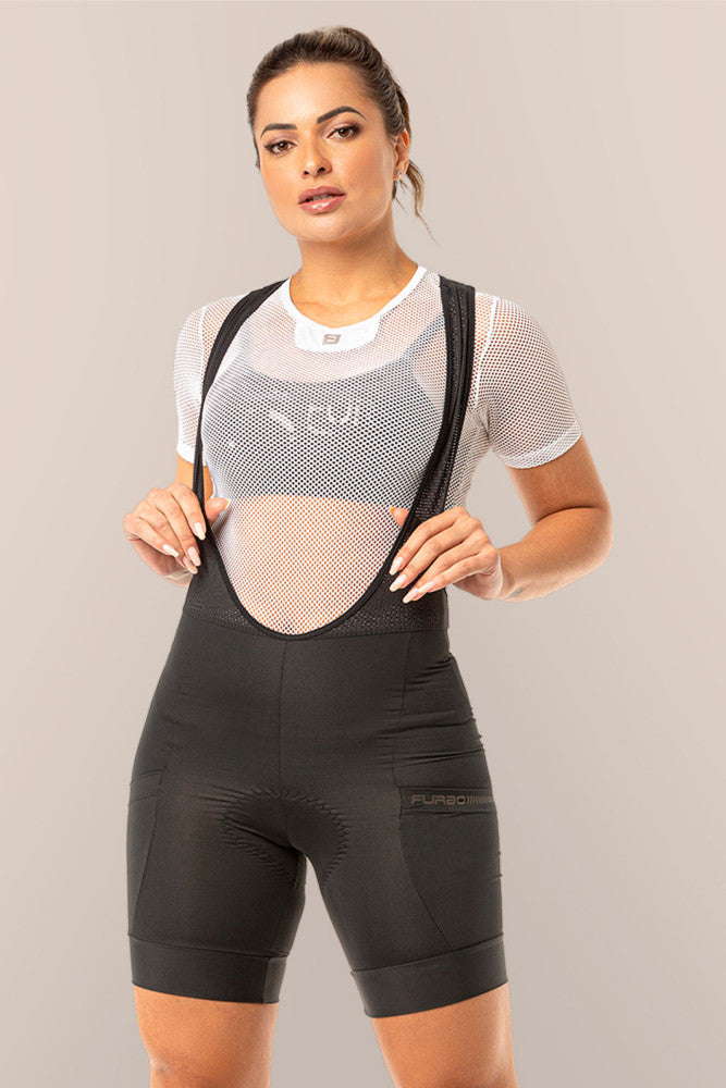 Bretelle Ciclismo Montova Evo Preto Feminino | Universo Esporte