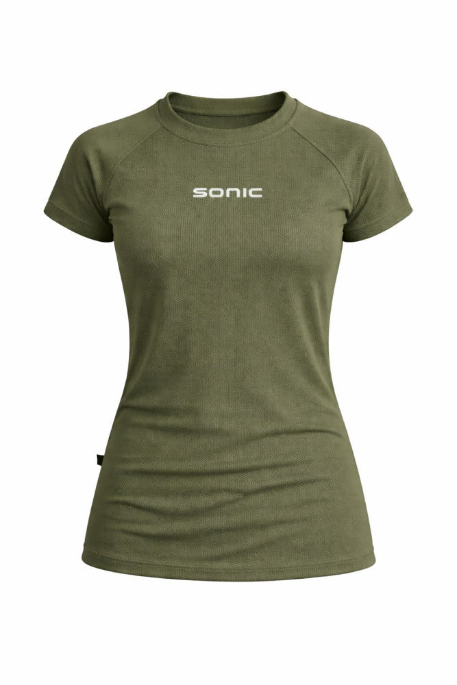 Camiseta Dryfit Feminina Verde Militar | Universo Esporte