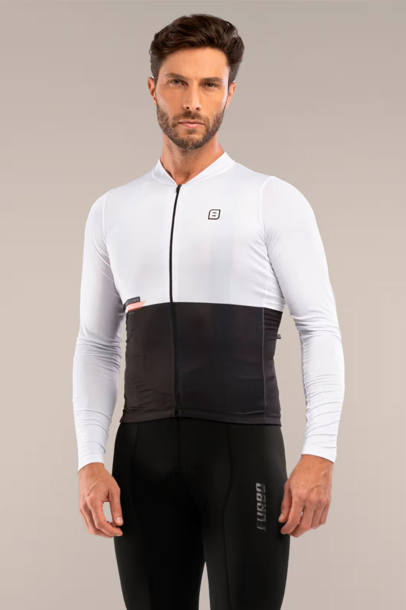 Jersey Ciclismo Euro Manga Longa Invicta Branco | Universo Esporte